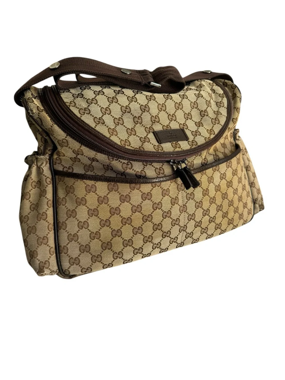GUCCI GG Canvas Monogram Diaper Baby Bag